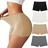 Ekouaer Boyshort Panties Women's Soft Underwear Briefs Invisible Hipster 3 Pack Seamless Boxer Brief Panties S-XXL