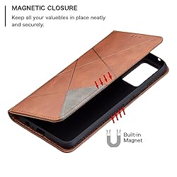 nincyee Flip Case for Vivo V21E 5G,Rhombus Pattern