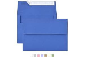 AZAZA 50 Pack 5x7 Envelopes for Invitations,5.25x7.25 inches,A7 Envelope Blue Self Seal,Printable Envelopes for Wedding,Invitation,Baby Shower,5x7 Cards