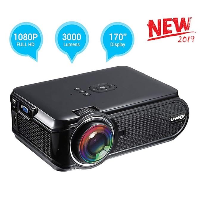 UKSoku U90 Mini Proyector Portátil Home Theater 1080P 3000 Lúmenes ...