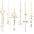 ilclviz Suncatcher Crystal Hanging Sun Catcher Prism with Chain Pendant Ornament Crystal Balls for Window