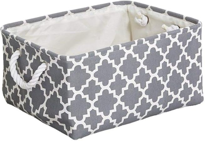 AUBERSIT Caja de Almacenamiento de Tela de Lona Plegable, Canasta de
