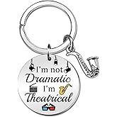 JOHKLJ Theater Gifts For Teen Theatre Decor Keychain Musical Gifts For Women Theater Lovers Musical Theatre Gift For Performers Actress Best Birthday Christmas Gift For Actors