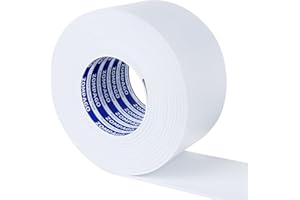 ZOMPAGO High Density Self- Adhesive EVA Single Sided Foam Tape,Weatherstrip Door Seal,Weatherproof,Waterproof,Thick Foam Insulation Tape,1 Roll for Window Seal Strip,3.14in x 16.7FT,White Sponge Tape