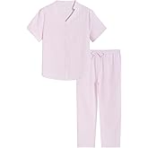 Latuza Women's Petite Seersucker Pajamas Set Cotton Pj Set Petite Size