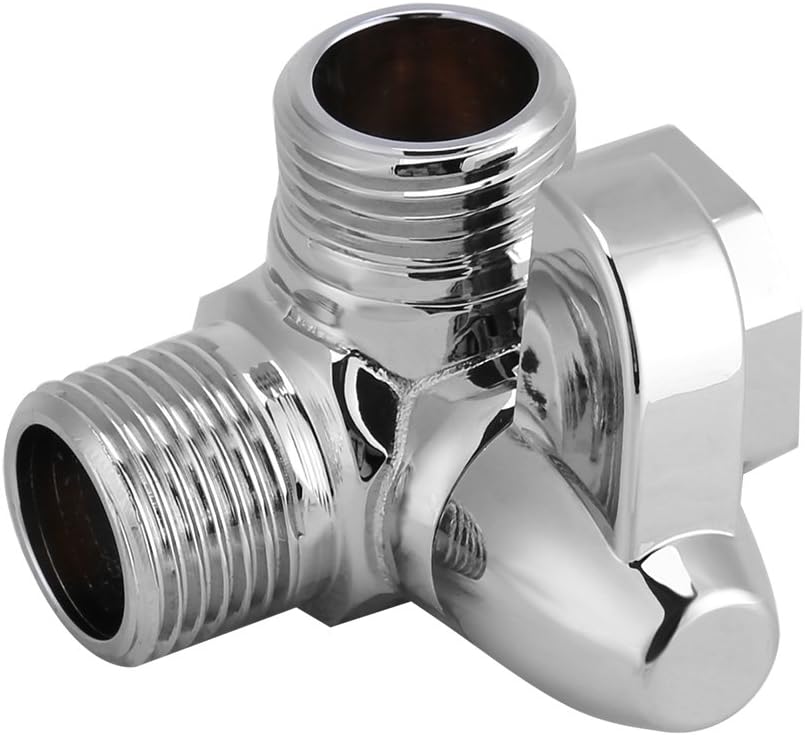 G1/2" Brass 3Way Bathroom Angle Valve AntiRust Brass Shower Head Diverter Valve Tap TAdapter