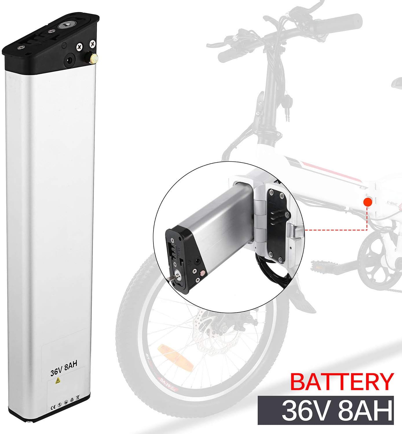 Aceshin The 36V/ 8AH Lithium Battery for 20" Folding Electric Bike