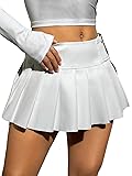 Floerns Women's Metallic Mini Skirt Low Rise Buckle