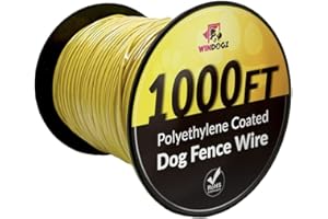 Windogz Dog Fence Wire for Electric Dog Fence System, 1000 ft, Covers 1 Acre Area, Easy to Install, Compatible with reputable Underground Fence Brands, Durable, 20 Gauge Wire .025 Polyethylene Coated
