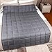 Anjee Weighted Blanket for Adult with Anxiety by Therapy, 20 lbs Autism Weighted Blanket for 150-200 lbs Persons, for Better Sleep and Stress Relief, Mother's Day Gift (60 x 80 Inches, Grey)