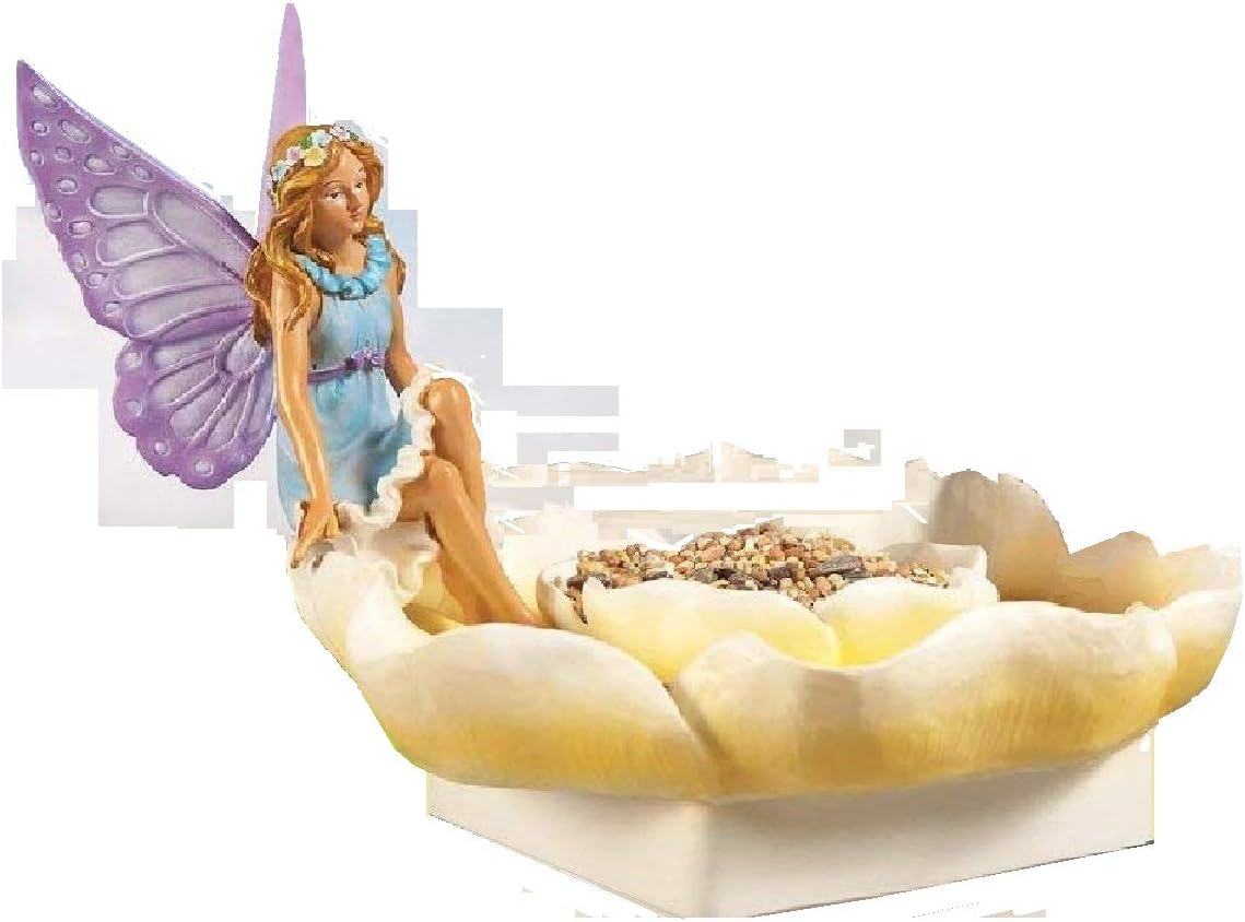 Amazon Com Fairy Flower Fence Post Top Garden Bird Feeder