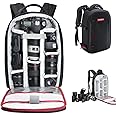 BESCHOI Camera Bag, Camera Backpack for photographers 20L Waterproof Camera Bags for DSLR Camera, Speedlite Flash, Camera Tri