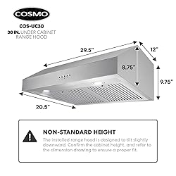 COSMO UC30 30 in. Ducted Under Cabinet Range