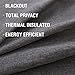 jinchan Linen Textured Curtains 84 Inch Length 2 Panels for Living Room Grommet Top Dark Grey Room Darkening Drapes for Bedroom Thermal Insulated Window Curtain Set Dark Grey