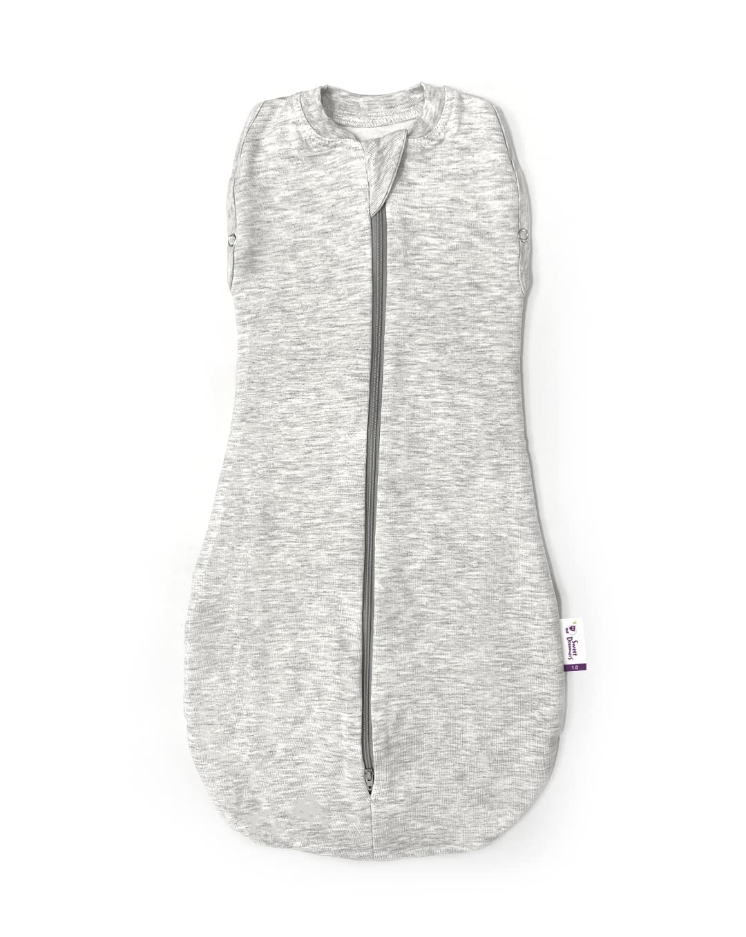 Sweet Dreamers, Baby Sleep Bag and Swaddle for Newborns | 0-3 months, 1.0 TOG | Soft Bamboo Fabric Baby Sleeping Bag | Grey — image 1