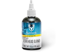Hunters Specialties Buck Bomb Synthetic Forehead Gland Liquid Scent w/Wicks | Deer Buck Lure Hunting Primetime Post/Pre-Rut Scent Attractant for Hunting, 4 Oz (118 ml.)