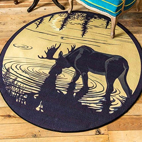 Classical Ink China Wind Simple Round Mat/Study Computer Chair Cushion/Living Room Non-slip Carpet-A 150x150cm(59x59inch)