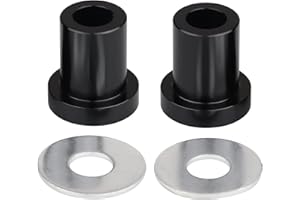 Cyreedom Billet Aluminum Handlebar Riser Bushings for Harley Softail, Touring, Road Glide, Street Glide, Electra Glide, Road King, Tri Glide, 2pc Bushings, 2pc Washers (Black)