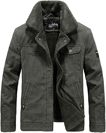 military style jean jacket