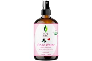 SVA ORGANICS Rose Water 4oz (118 ml) Refreshing Rose Water Spray for Skin Care, Skin Hydration, Bath, Soaps, Haircare & Aromatherapy