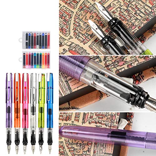 GC QUILL Calligraphy Set, Includes 6 Calligraphy Fountain Pens with