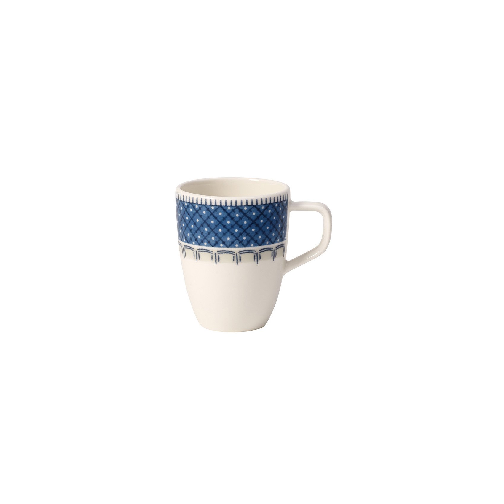 Villeroy & Boch Casale Espresso Cup, Porcelain, Blue/White, 0.10 Litre