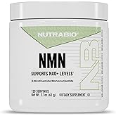 NutraBio NMN - NAD Supplement, Longevity Support, Boost NAD Levels, Increase Cellular Energy, Brain Health, Healthy Aging- 120 Servings