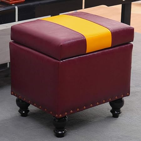 Cube Faux Leather Storage Ottoman Foot Stool Pouf Bench Seat Toy Box With Hinge Top Organizer Box Pouf Chest G 40x34x40cm 16x13x16inch Amazon Co Uk Kitchen Home
