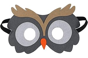 Jtnohx Felt Animal Masks, 10 Pcs Halloween Mask for Kids, Animal Costume for Birthday Party Supplies