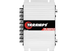 Taramps TS 400x4 400 watts RMS 4 Channels Full Range Car Audio Amplifier, 2 Bridged Channels, RCA Input Class D, Output Power