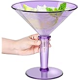 SAIAOKJ 48oz Giant Martini Glass Plastic Large Martini Glasses For Centerpieces Perfect For Martini Party Decorations Gifts & A Tini Bit Older Birthday(1pcs-PURPLE)