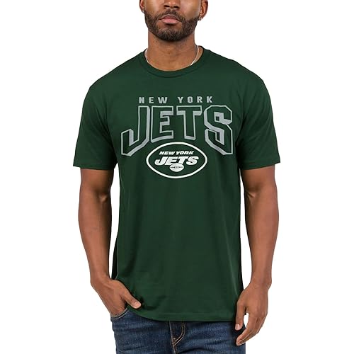 Junk Food Clothing x NFL - New York Jets - Bold Logo - Unisex Adult Short Sleeve Fan T-Shirt for Men and Women - Size 3X-Large