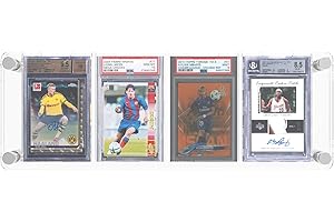LUKAR 4-Graded Card Wall Display Trading Card Display Acrylic Frame Graded Sports Card Display-Clear View Baseball Card Display Case Psa Card Display