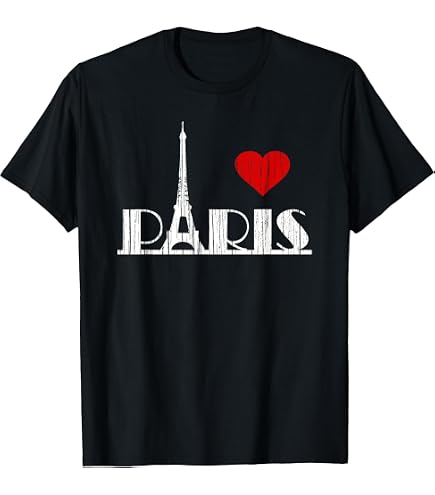 Amazon.com: I Love Paris - Shirt - I Heart France - Souvenir T