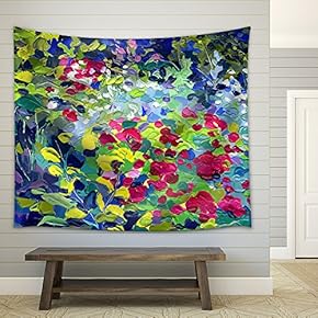 Oil Painting Vector Illustration. I, The Artist, owns The Copyright - Fabric Wall Tapestry Home Decor - 51x60 inches
