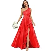 homdor One Shoulder Chiffon Bridesmaid Dresses Plus Size Long Formal Party Dress