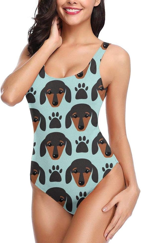 Amazon Co Jp リトルダックスフントと爪 ワンピース 水着 レディース ビキニ おしゃれ セクシー スリムフィット 人気 競泳水着 服 ファッション小物