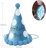 SUOXU Dog Birthday Bandana Hat Set Cotton Triangle Scarf Small Medium Dogs view 3