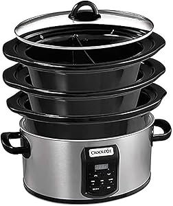 Crock-pot SCCPVS642-S Choose-A-Crock Programmable Slow Cooker, 6 quart/4 quart/2 x 1.5 quart, Silver