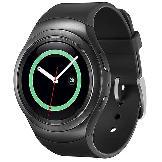 Simpeak Compatible Samsung Gear S2 Band, Soft Silicone Sports Style Replacement Strap Wrist Band for Samsung Gear S2 Smart Watch, Black