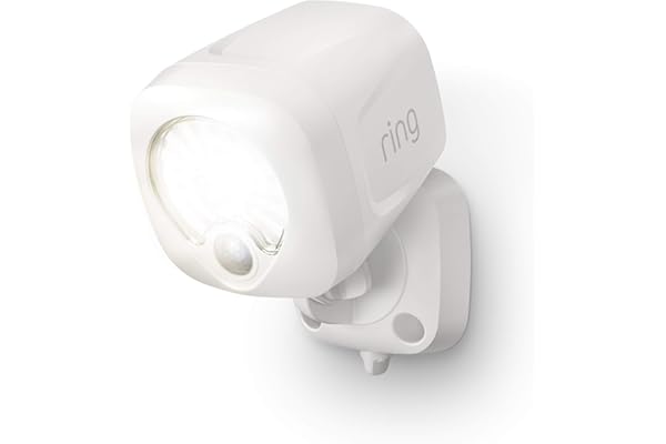 Ring Spotlight Battery â€” Motion-activated spotlight, bright LEDs, works with Amazon Sidewalk, White