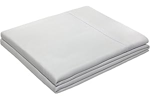 HBHLFZ King Flat Sheet - Ultra Soft Polyester Top Sheet - Hotel Quality Bed Sheets - Comfortable Wrinkle-Free - Easy to Care for - 1 King Flat Sheet Only（King，Light Gray）