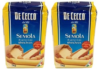 De Cecco - Hartweizengrieß - 1 kg Beutel - Semola di grano duro rimacinata 2 x 1 Kg