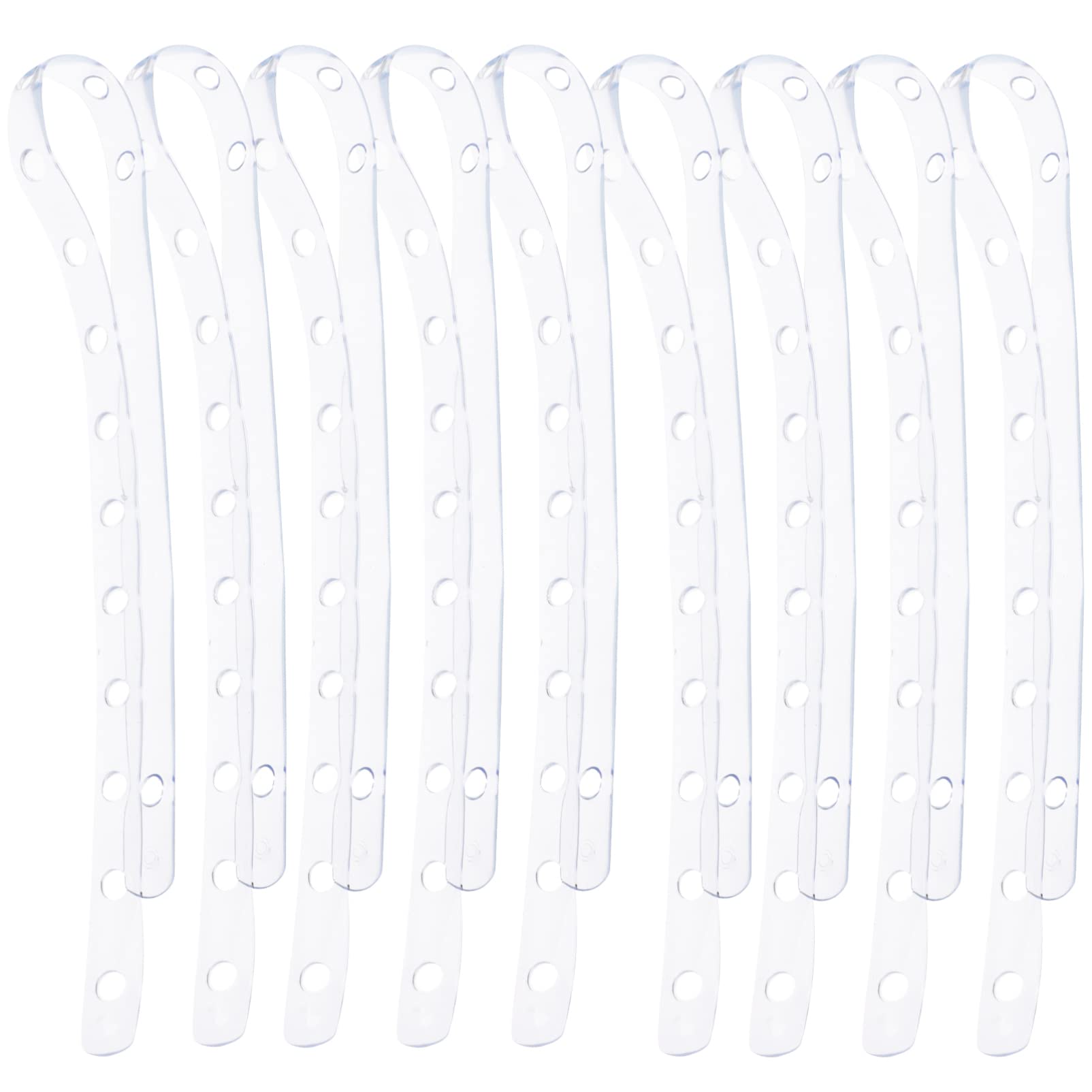 20pcs Display Hanger Strips Coordinate Heavy Weight with Holes Space Saving Hangers Stable Closet Hanger Connector Organizers for Clothes Hanging Accessories
