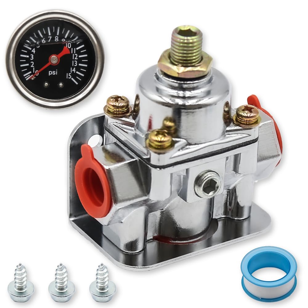 Photo 1 of RYLNOK Fuel Pressure Regulator Zinc Alloy Carburetor Fuel Valve 12-804 1-4 PSI Fuel gauge Carburetor Parts