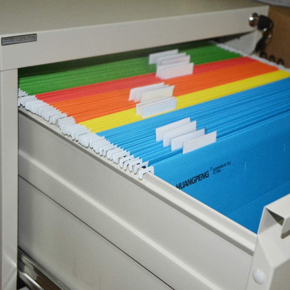 A4 Suspension File with Tabs and Inserts, Assorted Colors Hanging Folders, Filing Holders, Document Storage Interior Folders - Image 3