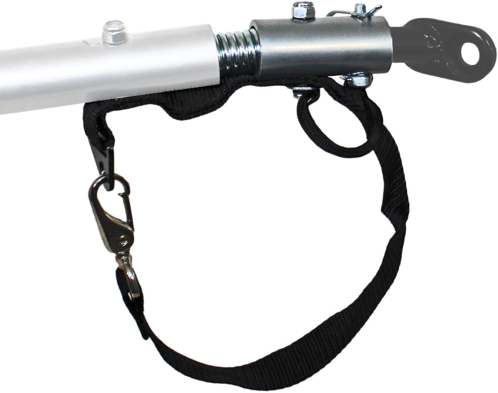 Universal coupling adapter with spring drawbar connection for children's trailer with/without coupling.