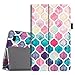 Fintie Folio Case for Amazon Fire (Previous 5th Generation, 2015 7 inch) - Slim Fit Premium Vegan Leather Standing Protective Cover, Moroccan Love