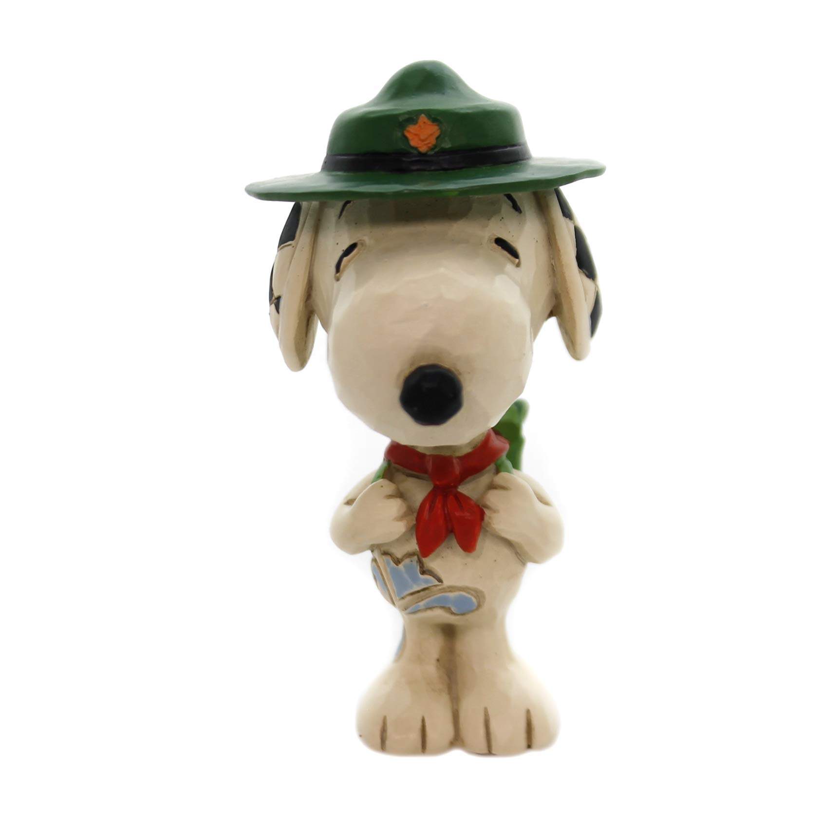 Enesco Jim Shore Peanuts Snoopy Boy Scout Miniature Figurine, 3.5 Inch, Multicolor