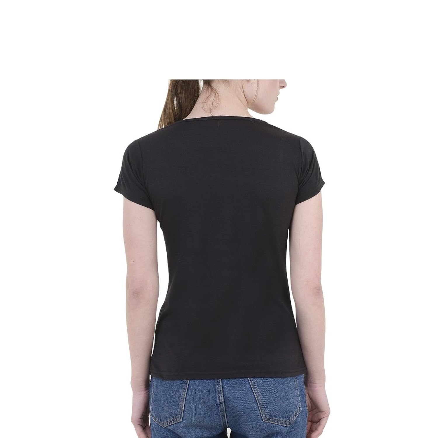 lime cotton plain regular fit t shirt for women